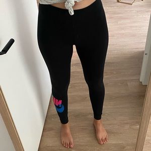 Nike Leggings with Retro Neon Logo, Size S